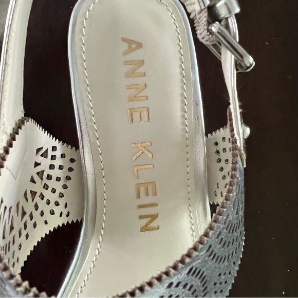 Anne Klein Maddie Silver low-wedge sandal - Picture 6 of 8